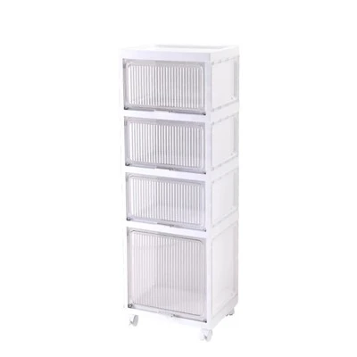 Almacenamiento de cajones de plástico modular frontal transparente